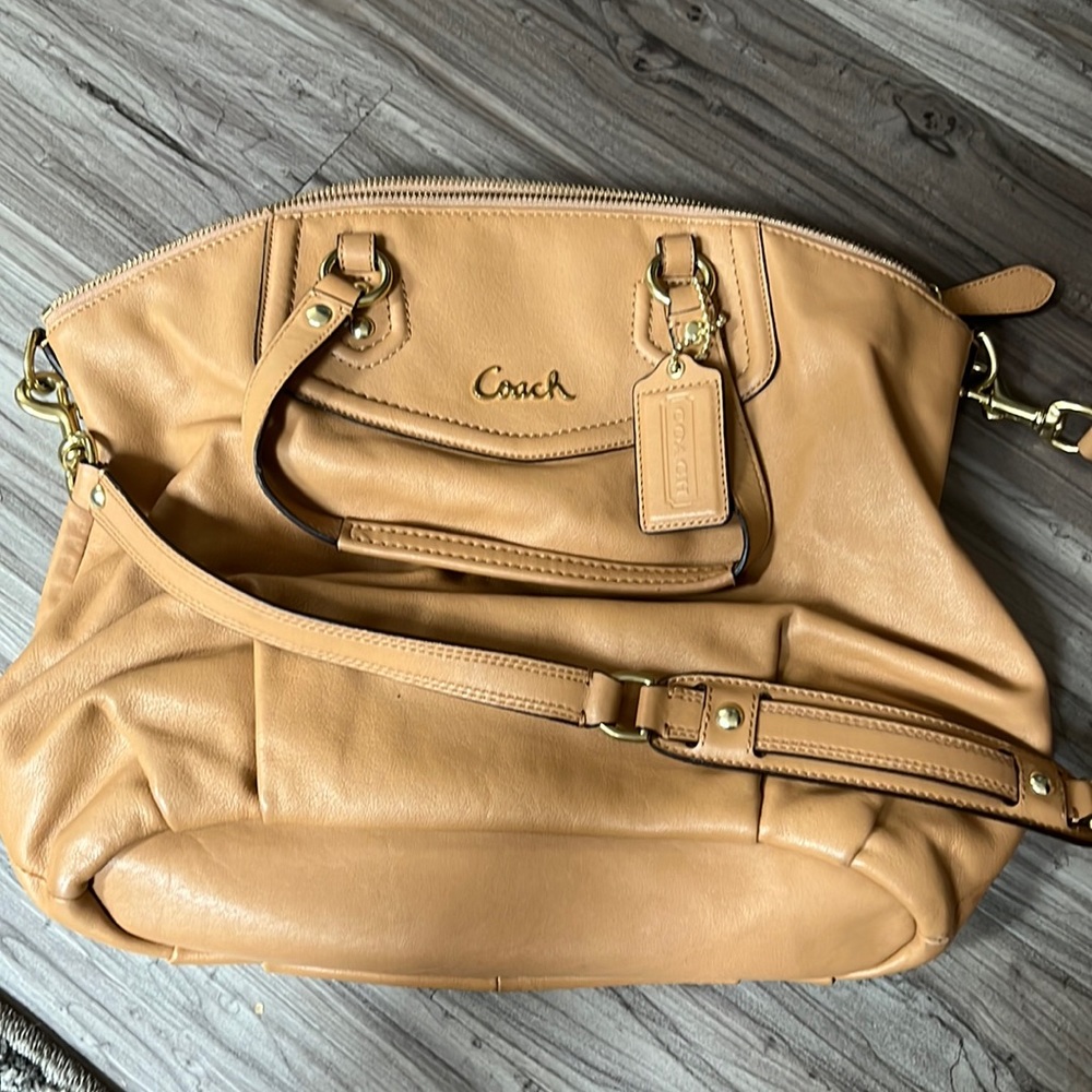 Tan Coach bag
